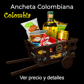 Ancheta personalizada  con productos típicos colombianos para entrega en Bogotá