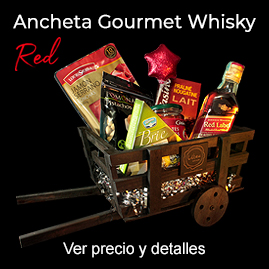 Ancheta gourmet para hombre con whisky y regalo sorpresa en Bogotá