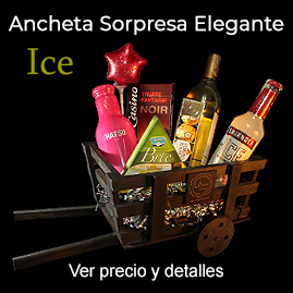 Ancheta sorpresa elegante con licores y productos premium a domicilio