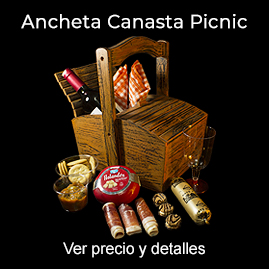 Canasta picnic con vinos, delicatessen y productos seleccionados para regalar en Bogotá