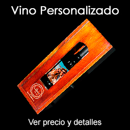 Vino personalizado madera